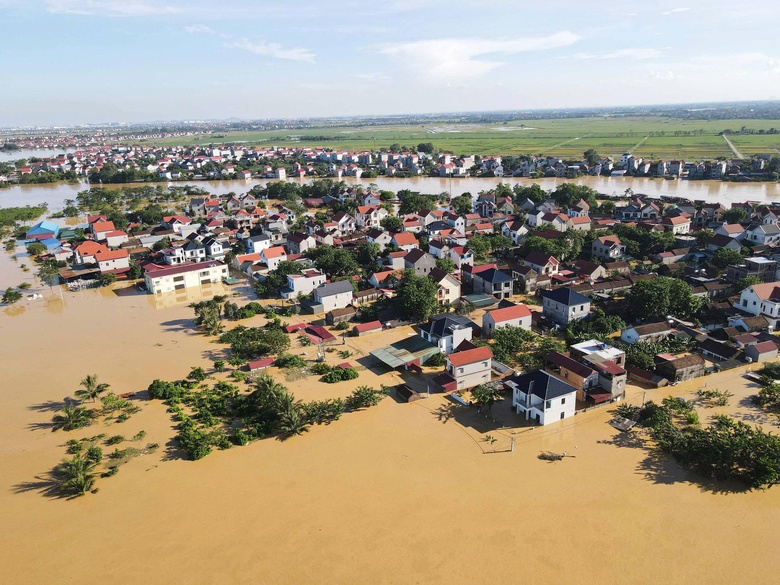 Lũ tr&ecirc;n s&ocirc;ng Cầu, s&ocirc;ng Thương đang r&uacute;t nhanh, nhiều nơi Bắc Ninh vẫn ngập s&acirc;u- Ảnh 1.