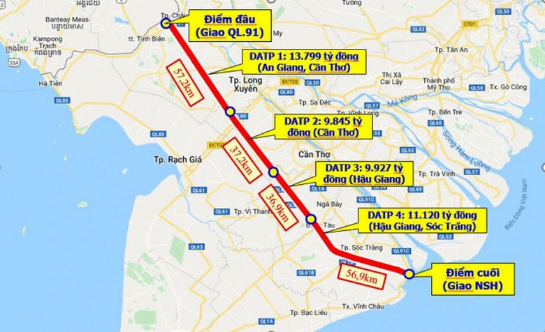 Cao tốc Ch&acirc;u Đốc - Cần Thơ - S&oacute;c Trăng c&ograve;n gặp nhiều kh&oacute; khăn- Ảnh 1.