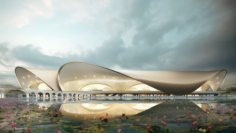 San n&uacute;i, nắn s&ocirc;ng x&acirc;y si&ecirc;u s&acirc;n bay ở Ấn Độ- Ảnh 1.