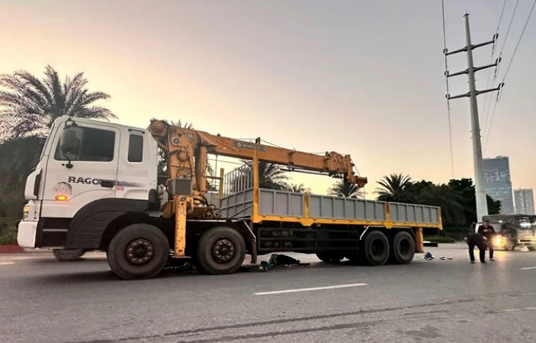 Hiện trường vụ tai nạn khiến 2 người thương vong - Ảnh: N.H.