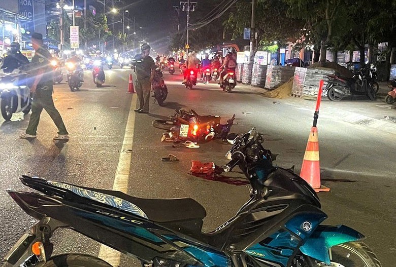 Hiện trường vụ tai nạn.