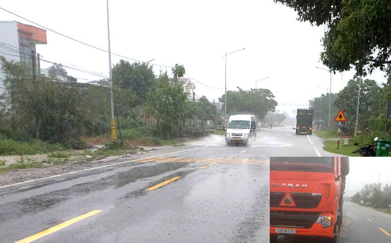 Hiện trường vụ tai nạn khiến người phụ nữ tử vong thương t&acirc;m.