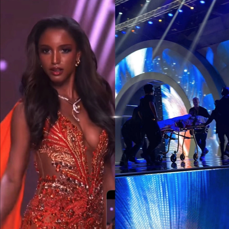 Th&iacute; sinh Miss Universe nhập viện sau khi ng&atilde; khỏi s&acirc;n khấu: Sức khỏe giờ ra sao?- Ảnh 1.