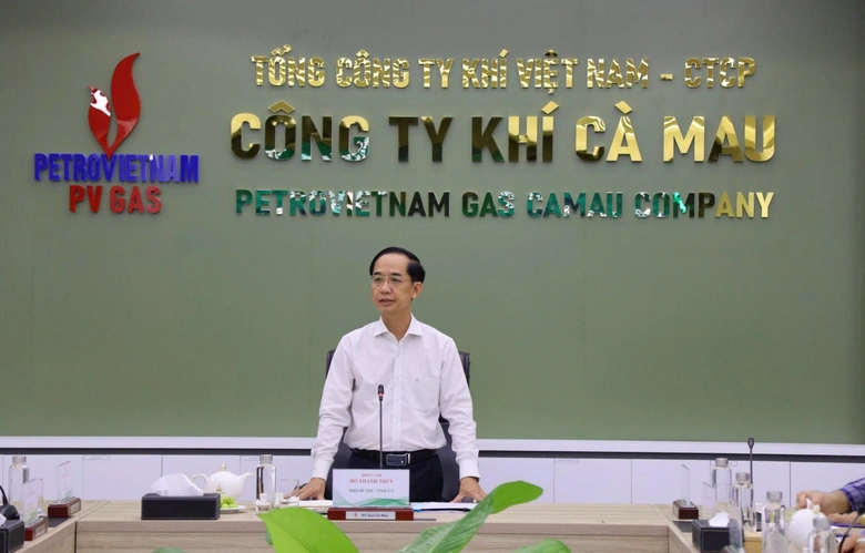 Đo&agrave;n c&ocirc;ng t&aacute;c tỉnh C&agrave; Mau đến thăm v&agrave; l&agrave;m việc tại PV GAS CA MAU- Ảnh 1.