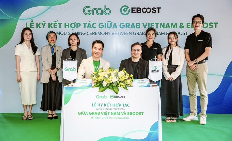 Grab Việt Nam hợp t&aacute;c với EBOOST nhằm th&uacute;c đẩy sử dụng xe điện tại Việt Nam- Ảnh 1.