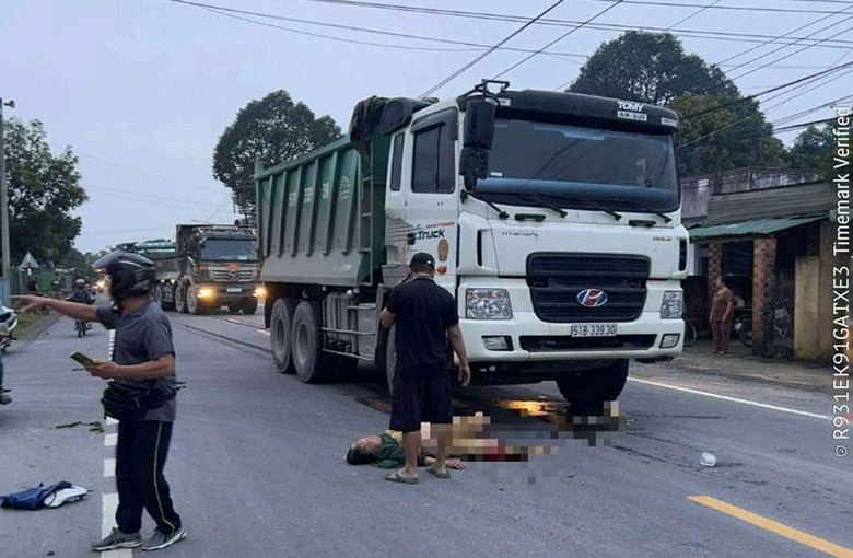 Hiện trường vụ tai nạn.