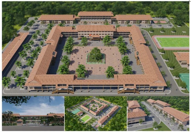 Bộ X&acirc;y dựng phổ biến 15 thiết kế mẫu trường nội tr&uacute; li&ecirc;n cấp tại c&aacute;c x&atilde; bi&ecirc;n giới đất liền- Ảnh 1.