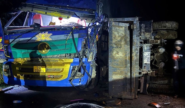 Hiện trường vụ tai nạn - Ảnh: Quang Tiến.