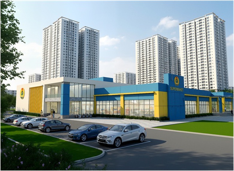 Thiết kế điển h&igrave;nh si&ecirc;u thị, cửa h&agrave;ng tiện &iacute;ch phục vụ c&ocirc;ng nh&acirc;n khu c&ocirc;ng nghiệp- Ảnh 5.