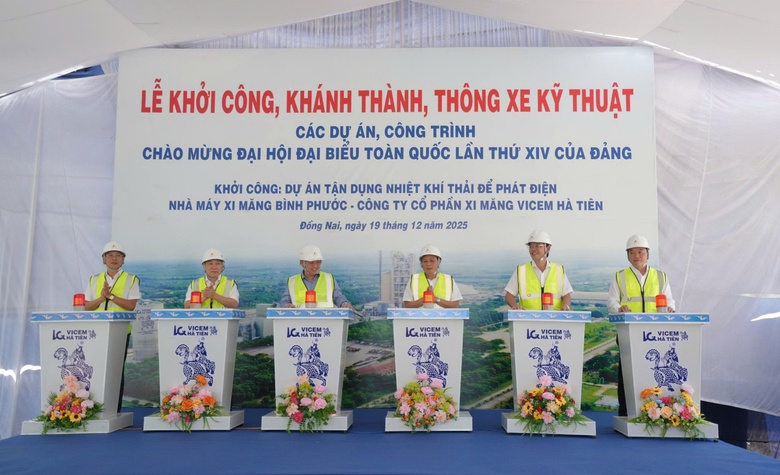 Vicem khởi c&ocirc;ng, kh&aacute;nh th&agrave;nh 2 dự &aacute;n tận dụng nhiệt kh&iacute; thải ph&aacute;t điện nh&agrave; m&aacute;y xi măng- Ảnh 2.