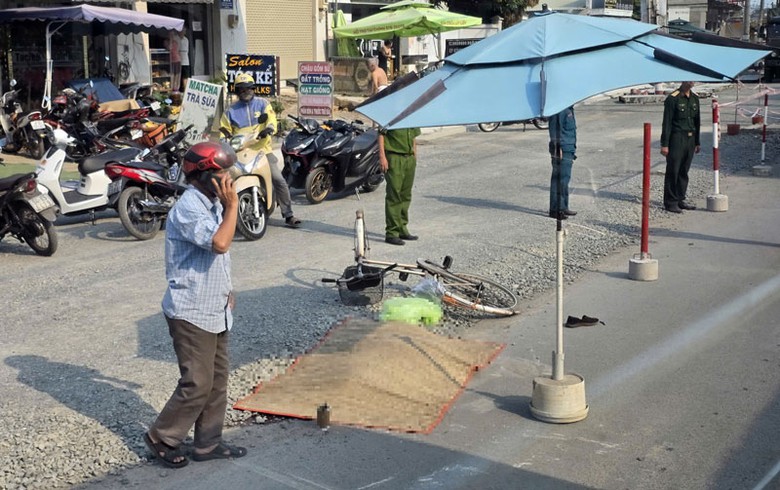 Hiện trường vụ tai nạn - Ảnh: Anh Vũ. Hiện trường vụ tai nạn - Ảnh: Anh Vũ.