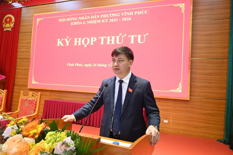 Ph&uacute; Thọ: HĐND phường Vĩnh Ph&uacute;c th&ocirc;ng qua 8 nghị quyết quan trọng ph&aacute;t triển kinh tế- Ảnh 1.