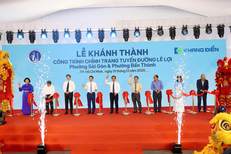 Kh&aacute;nh th&agrave;nh c&ocirc;ng tr&igrave;nh chỉnh trang đường L&ecirc; Lợi, ho&agrave;n thiện diện mạo trung t&acirc;m TP.HCM- Ảnh 1.