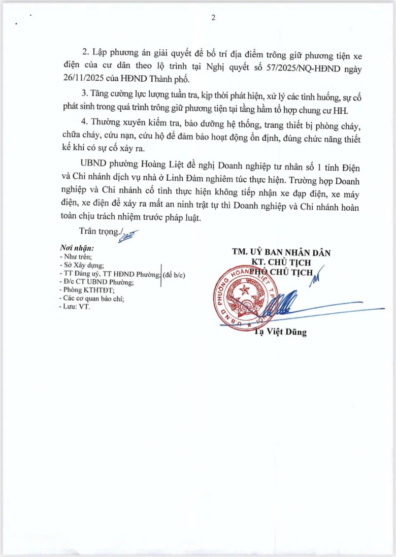 Chung cư HH Linh Đ&agrave;m th&ocirc;ng b&aacute;o cấm xe điện: Hợp l&yacute; hay đi ngược chủ trương?- Ảnh 2.