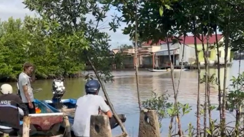 Đoạn s&ocirc;ng xảy ra vụ tai nạn giao th&ocirc;ng giữa hai vỏ l&atilde;i ở C&agrave; Mau.