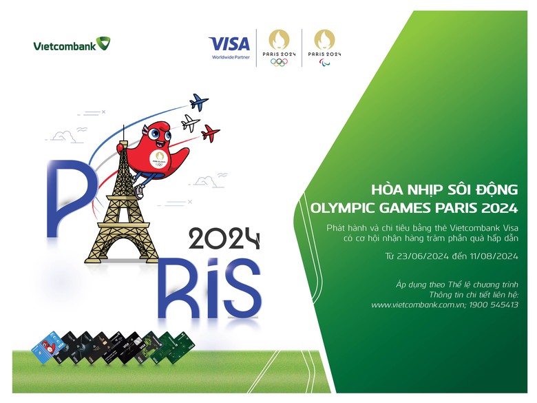H&ograve;a nhịp Olympic Paris 2024 c&ugrave;ng Vietcombank th&ocirc;ng qua chuỗi hoạt động d&agrave;nh cho kh&aacute;ch h&agrave;ng- Ảnh 1.