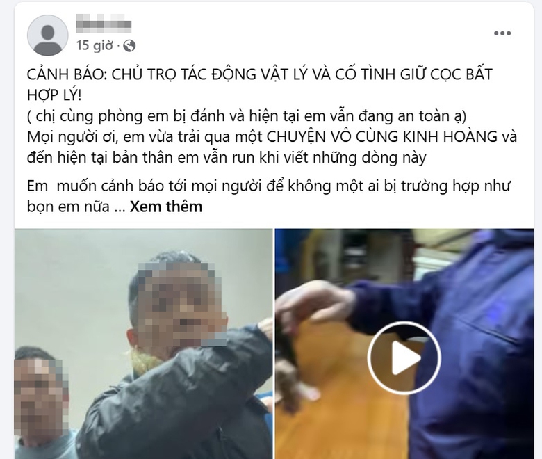 H&agrave; Nội: C&ocirc;ng an xử l&yacute; vụ nữ sinh tố bị chủ nh&agrave; trọ đ&aacute;nh, đ&ograve;i tiền khi chuyển ph&ograve;ng- Ảnh 1.