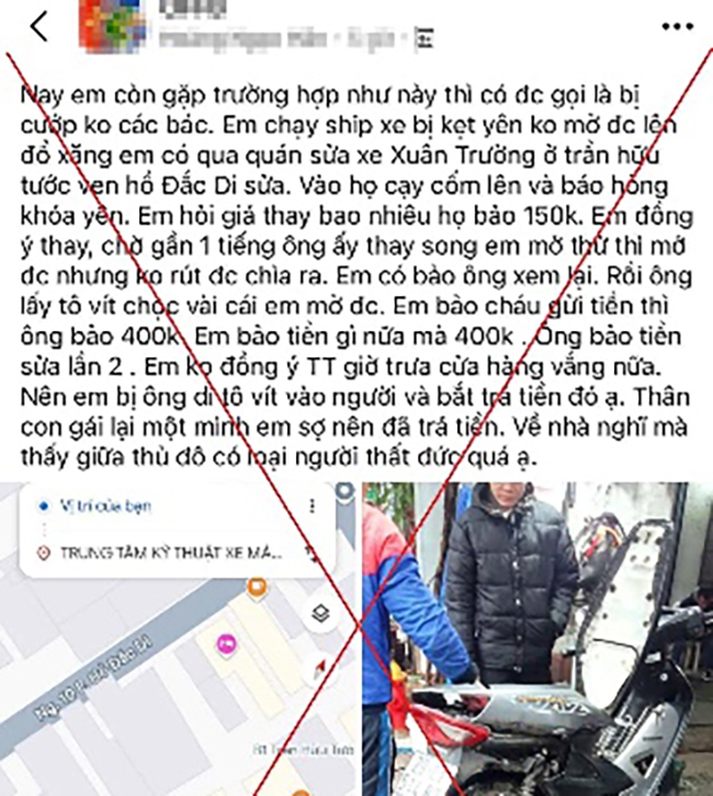 Th&ocirc;ng tin bất ngờ vụ nữ t&agrave;i xế bị đe dọa, &eacute;p trả tiền tại qu&aacute;n sửa xe ở H&agrave; Nội- Ảnh 1.