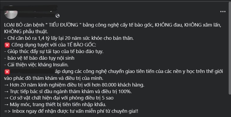 Thực hư "điều trị triệt để tiểu đường bằng tế b&agrave;o gốc"- Ảnh 1.