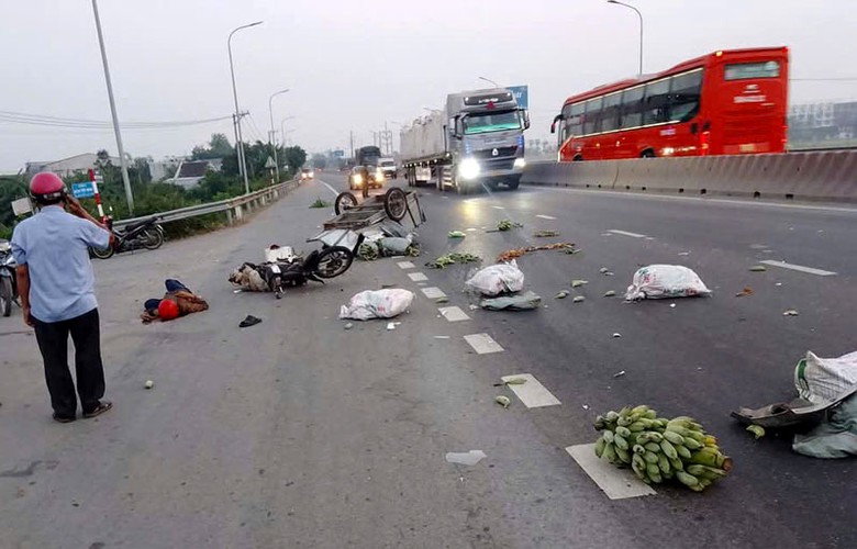 Hiện trường xảy ra vụ tai nạn.