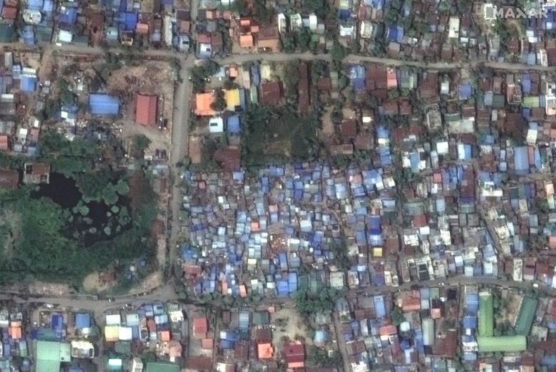 Loạt ảnh vệ tinh cho thấy sức t&agrave;n ph&aacute; khủng khiếp của động đất Myanmar- Ảnh 1.