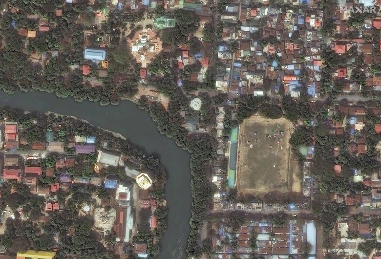 Loạt ảnh vệ tinh cho thấy sức t&agrave;n ph&aacute; khủng khiếp của động đất Myanmar- Ảnh 6.