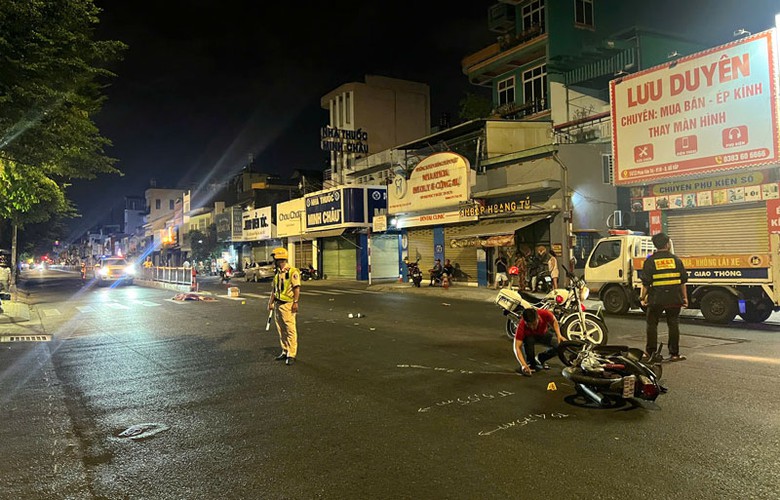 Hiện trường vụ tai nạn.