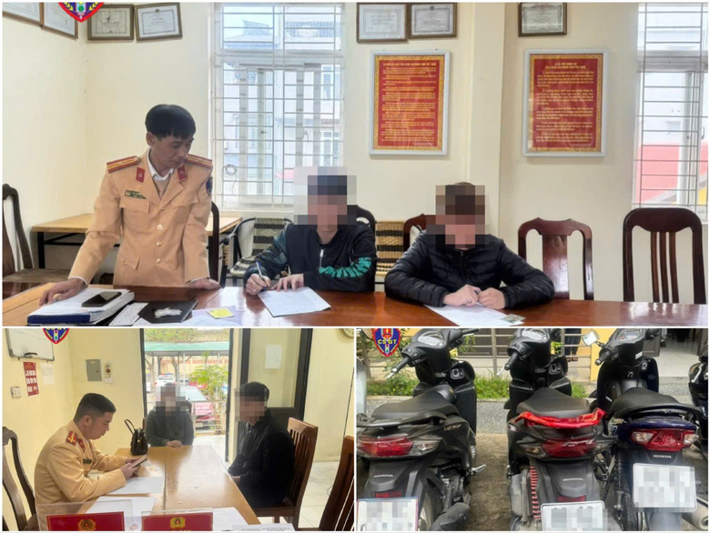 Xử l&yacute; nh&oacute;m "qu&aacute;i xế" từ Vĩnh Ph&uacute;c về H&agrave; Nội lạng l&aacute;ch, tạt đầu &ocirc; t&ocirc; tr&ecirc;n cầu Nhật T&acirc;n- Ảnh 1.