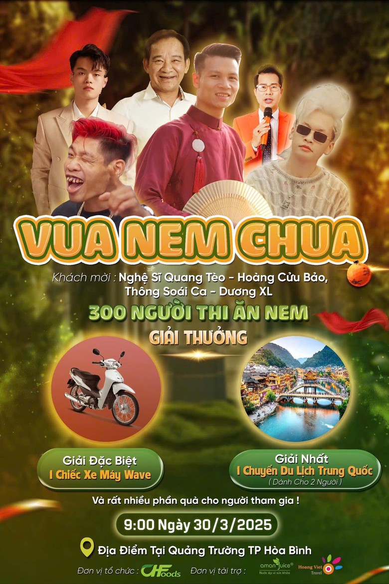 CHfoods tổ chức chương tr&igrave;nh "Vua nem chua" chui, c&oacute; Quang T&egrave;o, Th&ocirc;ng So&aacute;i Ca tham gia- Ảnh 1.