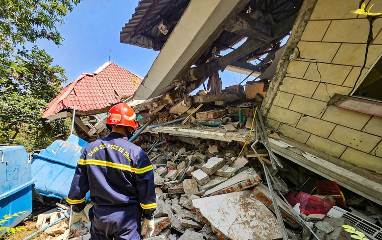 Cứu hộ Việt Nam sử dụng radar qu&eacute;t xuy&ecirc;n tường t&igrave;m nạn nh&acirc;n động đất ở Myanmar- Ảnh 8.