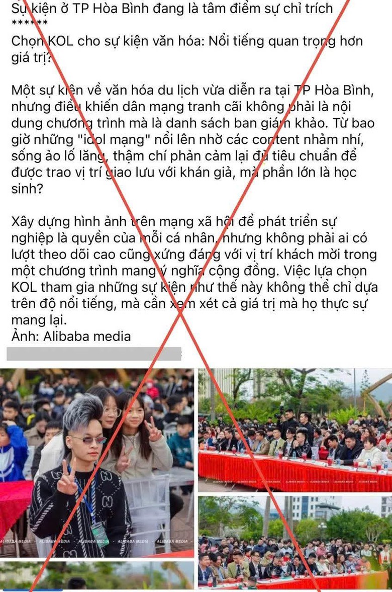 Chương tr&igrave;nh giới thiệu sản phẩm mời KOL g&acirc;y phản cảm, C&ocirc;ng an H&ograve;a B&igrave;nh v&agrave;o cuộc- Ảnh 1.