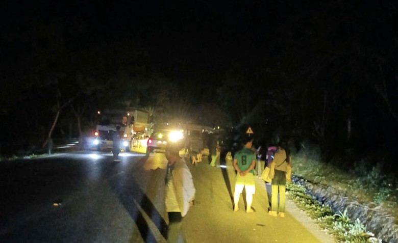 Hiện trường vụ TNGT tr&ecirc;n đường Hồ Ch&iacute; Minh.