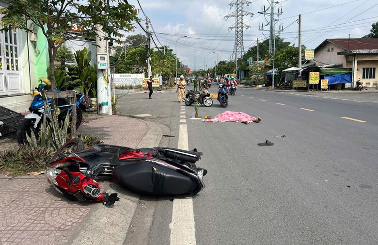 Hiện trường vụ tai nạn.