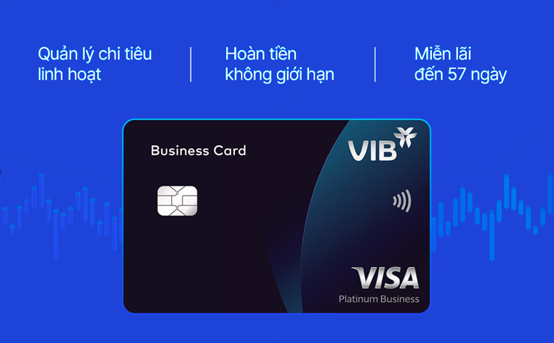 VIB Business Card - Thẻ t&iacute;n dụng doanh nghiệp miễn l&atilde;i 57 ng&agrave;y, ho&agrave;n tiền cho mọi chi ti&ecirc;u- Ảnh 1.