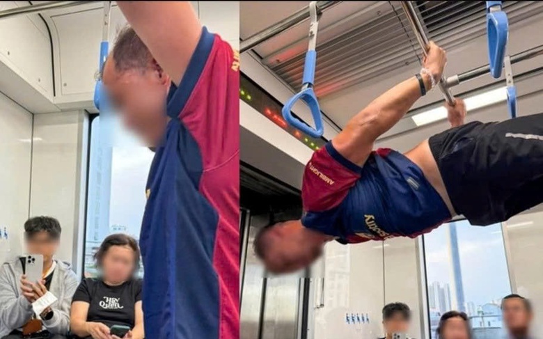 X&aacute;c minh, xử l&yacute; người đ&agrave;n &ocirc;ng đu x&agrave; tr&ecirc;n metro số 1