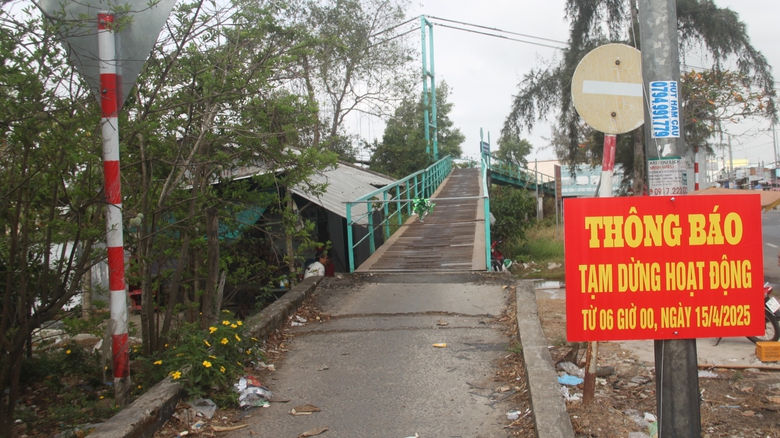 Bạc Li&ecirc;u: Cầu treo Vĩnh Mỹ dừng hoạt động, việc đi lại thế n&agrave;o?- Ảnh 1.
