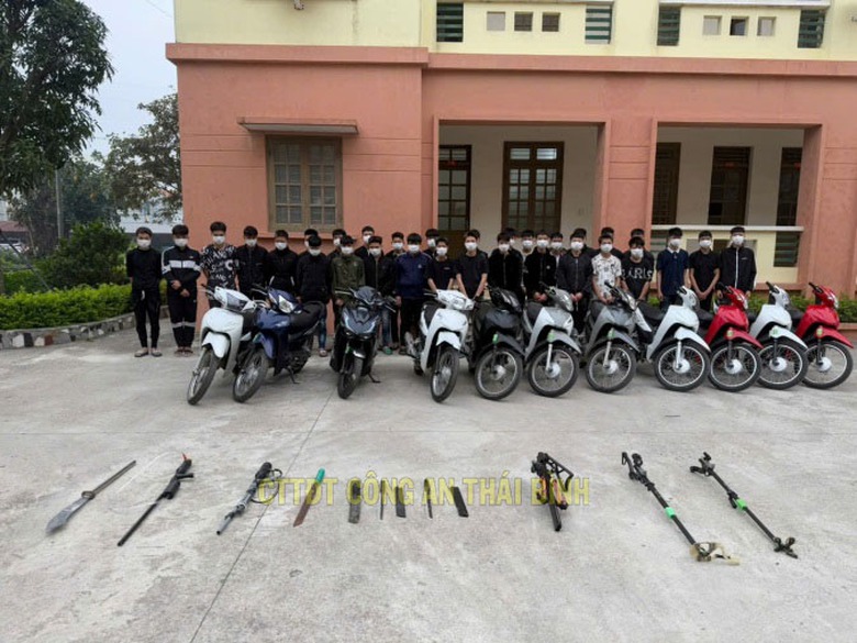 Th&aacute;i B&igrave;nh: Khởi tố 22 thanh thiếu ni&ecirc;n tụ tập g&acirc;y rối trật tự- Ảnh 1.