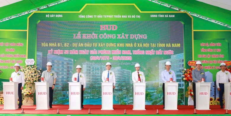 H&agrave; Nam: Khởi c&ocirc;ng khu nh&agrave; ở x&atilde; hội 282 căn hộ ở Duy Ti&ecirc;n- Ảnh 1.