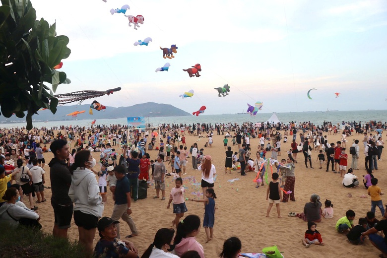Người d&acirc;n đổ về biển Quy Nhơn ngắm diều nghệ thuật- Ảnh 1.