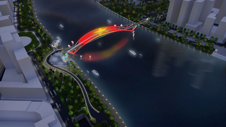 CC1 tham gia thi c&ocirc;ng cầu đi bộ gần 1.000 tỷ đồng bắc qua s&ocirc;ng S&agrave;i G&ograve;n- Ảnh 4.