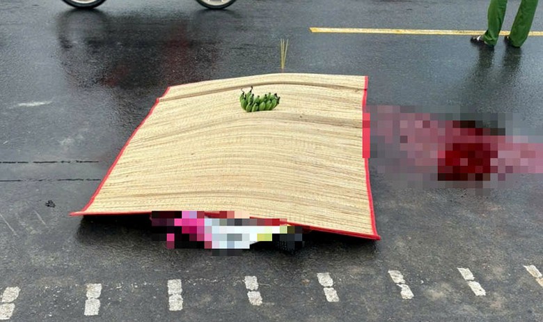 Hiện trường vụ tai nạn khiến &ocirc;ng N tử vong tại chỗ.