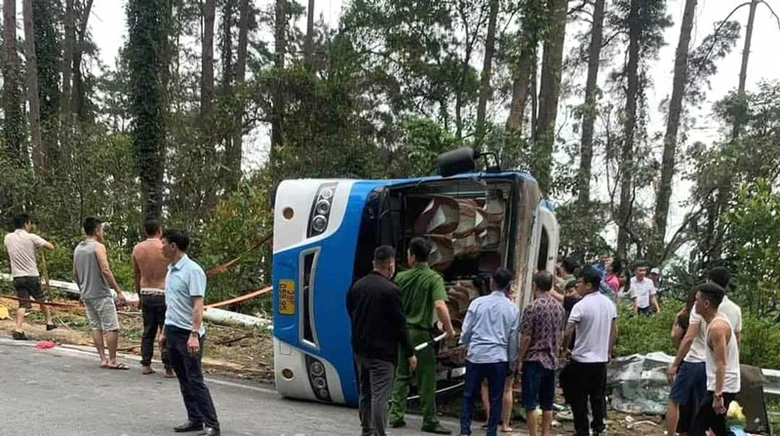 Hiện trường nơi xảy ra vụ tai nạn.