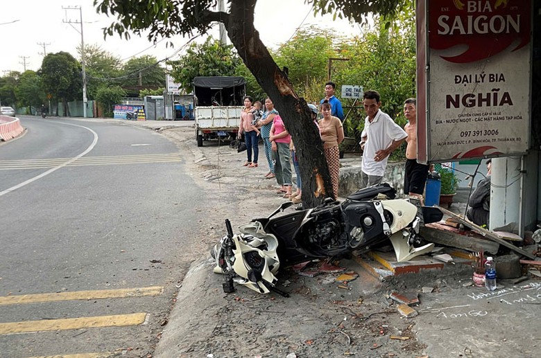 Hiện trường vụ tai nạn.