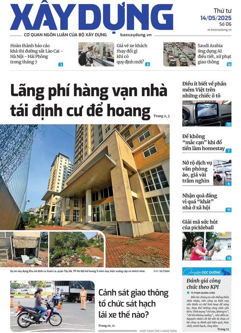 Trang nhất B&aacute;o X&acirc;y dựng số 6 ra ng&agrave;y 14/5/2025.