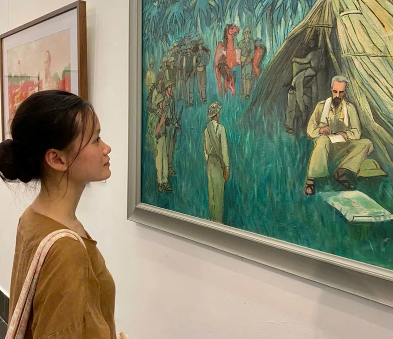 Khắc họa h&igrave;nh ảnh B&aacute;c Hồ trong c&aacute;c t&aacute;c phẩm mỹ thuật- Ảnh 5.