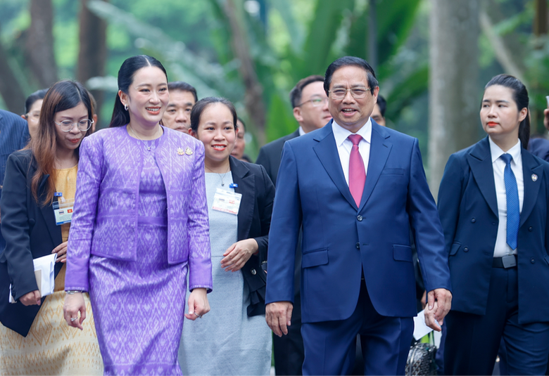 Thủ tướng Phạm Minh Ch&iacute;nh chủ tr&igrave; lễ đ&oacute;n ch&iacute;nh thức Thủ tướng Th&aacute;i Lan thăm Việt Nam- Ảnh 5.