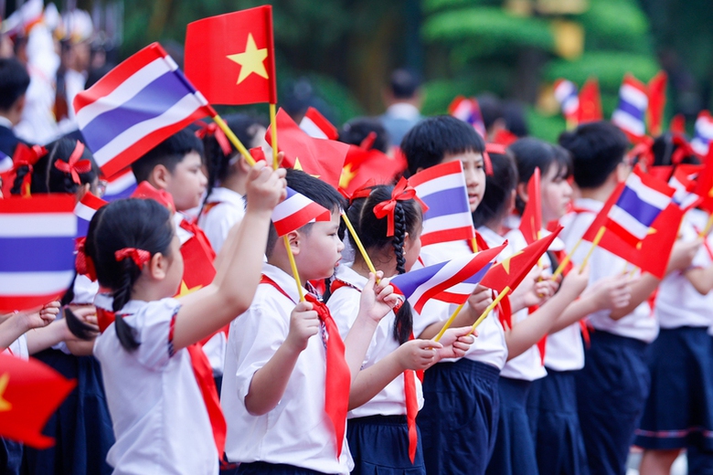 Thủ tướng Phạm Minh Ch&iacute;nh chủ tr&igrave; lễ đ&oacute;n ch&iacute;nh thức Thủ tướng Th&aacute;i Lan thăm Việt Nam- Ảnh 4.