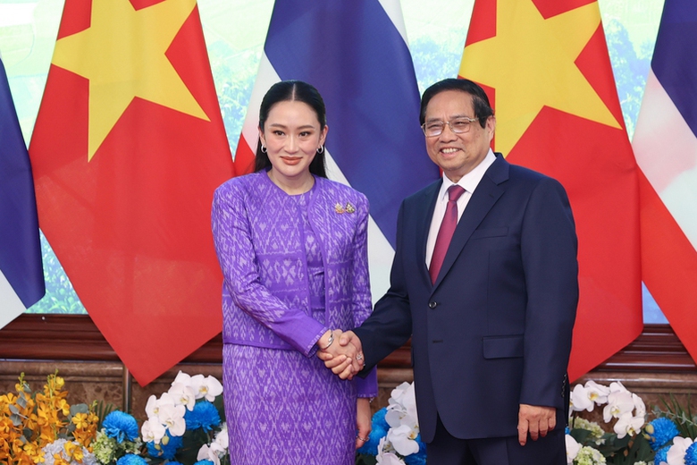 Thủ tướng Phạm Minh Ch&iacute;nh chủ tr&igrave; lễ đ&oacute;n ch&iacute;nh thức Thủ tướng Th&aacute;i Lan thăm Việt Nam- Ảnh 7.