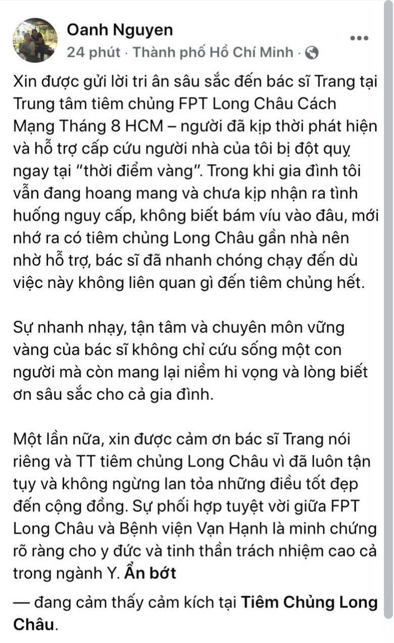 Lại l&agrave; b&aacute;c sĩ Long Ch&acirc;u kịp thời cứu người bị đột quỵ ngay thời điểm v&agrave;ng- Ảnh 2.