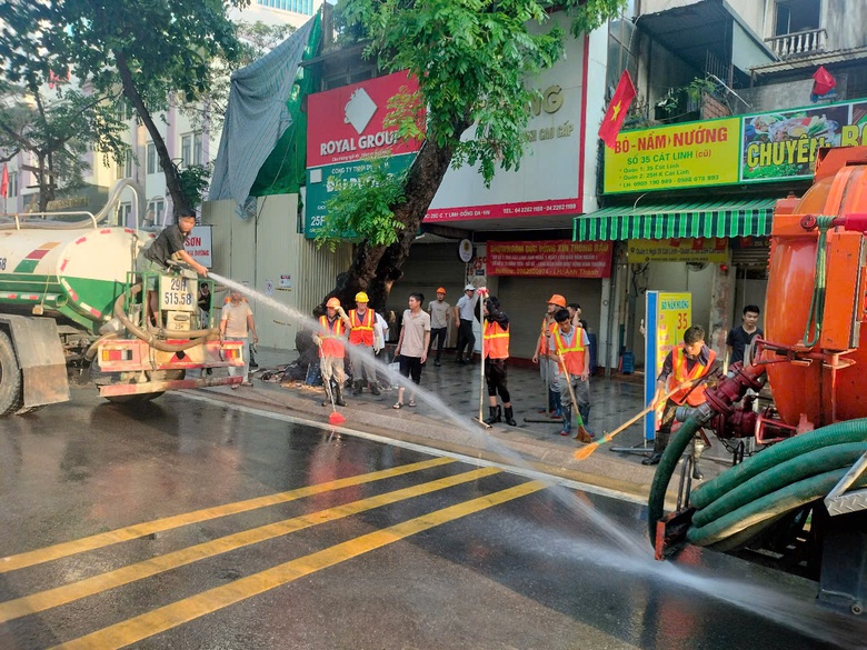 Khắc phục xong b&ugrave;n phun tr&agrave;o tại dự &aacute;n metro Nhổn - ga H&agrave; Nội- Ảnh 1.